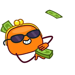 Стикер из набора Кошелёнок