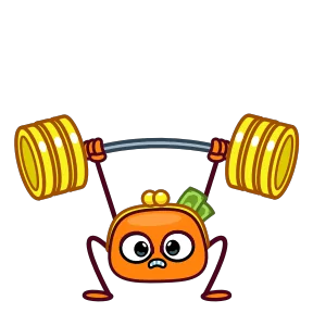 Стикер из набора Кошелёнок