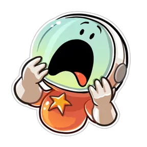 Стикер из набора Космонавт