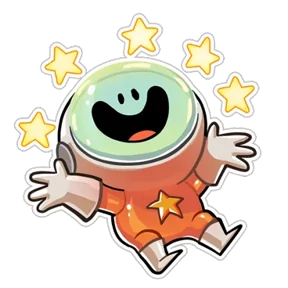 Стикер из набора Космонавт
