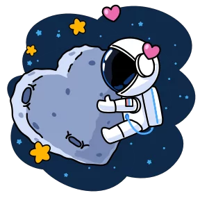 Стикер из набора Космонавт