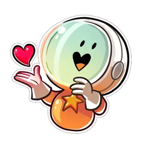 Стикер из набора Космонавт