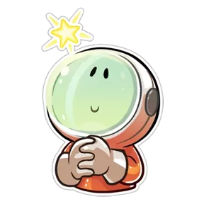 Стикер из набора Космонавт