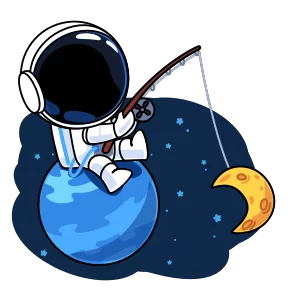 Стикер из набора Космонавт