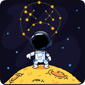 Стикер из набора Космонавт