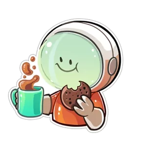 Стикер из набора Космонавт