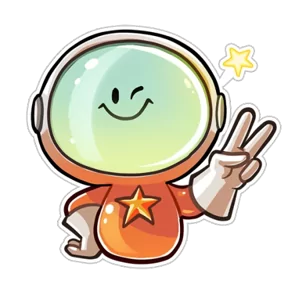 Стикер из набора Космонавт