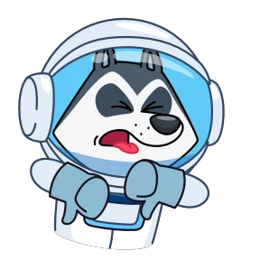 Стикер из набора Космопёс