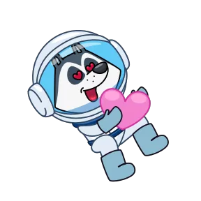 Стикер из набора Космопёс