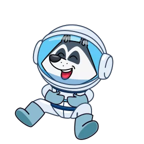 Стикер из набора Космопёс