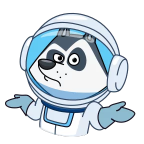 Стикер из набора Космопёс