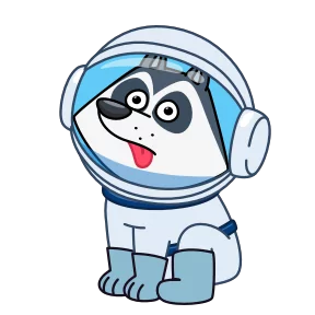 Стикер из набора Космопёс