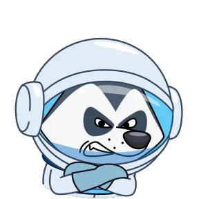 Стикер из набора Космопёс