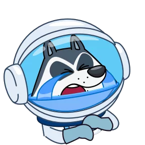 Стикер из набора Космопёс