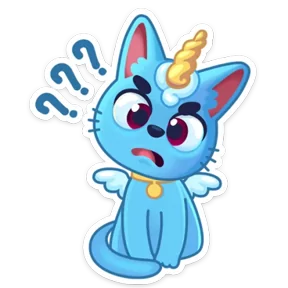 Стикер из набора Кот-единорог