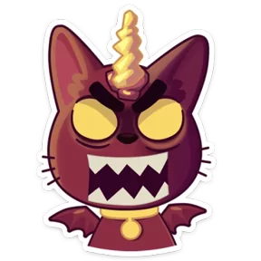 Стикер из набора Кот-единорог