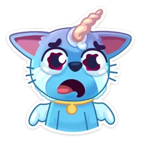 Стикер из набора Кот-единорог