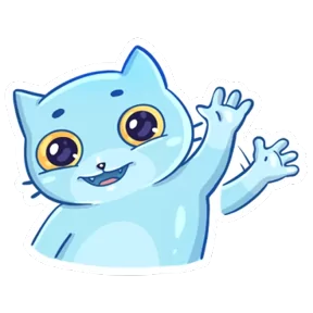 Стикер из набора Кот-привидение