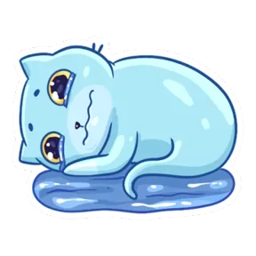 Стикер из набора Кот-привидение