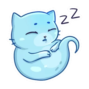 Стикер из набора Кот-привидение