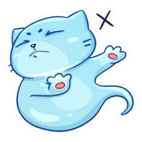 Стикер из набора Кот-привидение