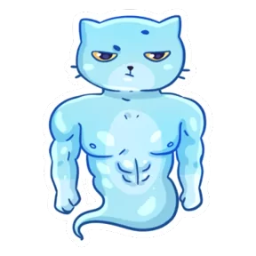 Стикер из набора Кот-привидение