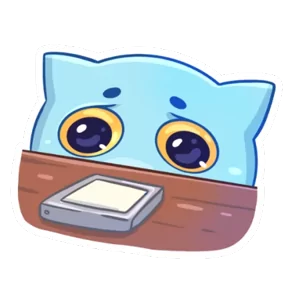 Стикер из набора Кот-привидение