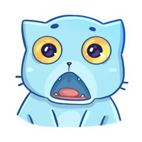 Стикер из набора Кот-привидение