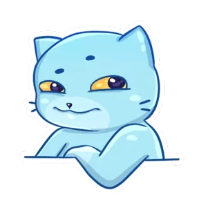 Стикер из набора Кот-привидение