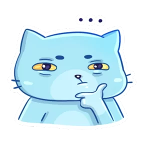 Стикер из набора Кот-привидение