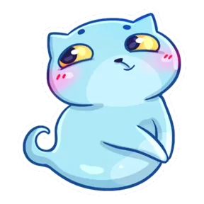 Стикер из набора Кот-привидение