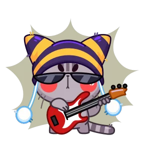 Стикер из набора Котёнок в шапке