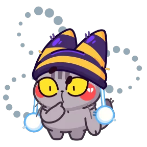 Стикер из набора Котёнок в шапке