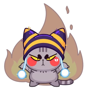 Стикер из набора Котёнок в шапке