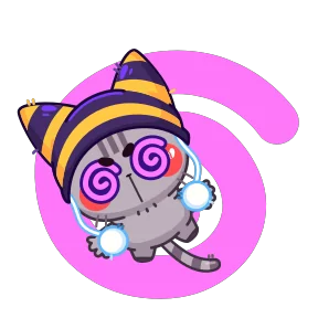 Стикер из набора Котёнок в шапке