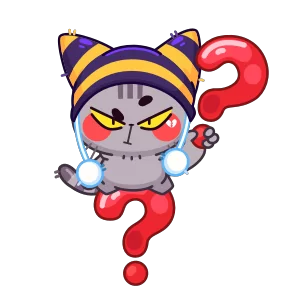 Стикер из набора Котёнок в шапке