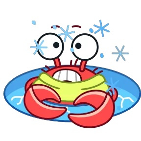 Стикерпак Краб Рэдик для мессенджера MAX — 22 стикера