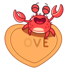 Стикер из набора Краб Рэдик