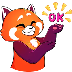 Стикер из набора Красная панда