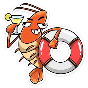 Стикер из набора Креветка