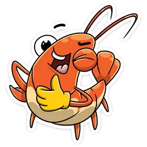 Стикер из набора Креветка