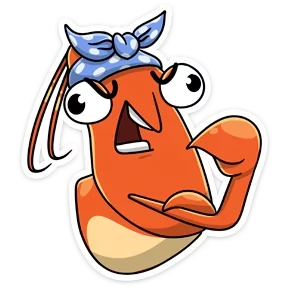 Стикер из набора Креветка