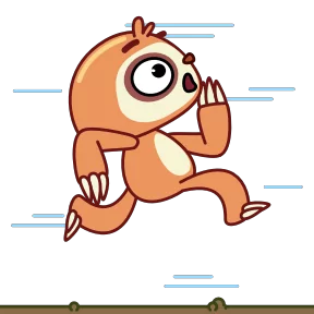 Стикер из набора Ленивец