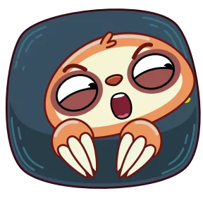 Стикер из набора Ленивец