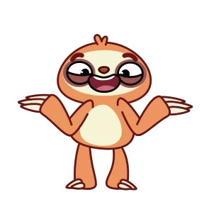 Стикер из набора Ленивец