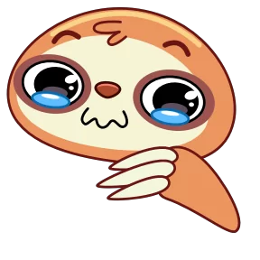 Стикер из набора Ленивец