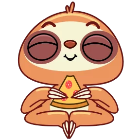 Стикер из набора Ленивец