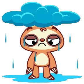 Стикер из набора Ленивец