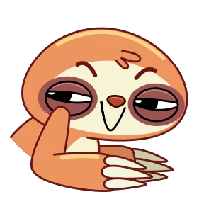 Стикер из набора Ленивец