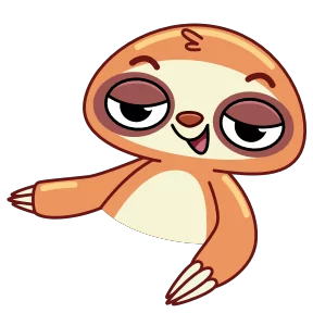 Стикер из набора Ленивец